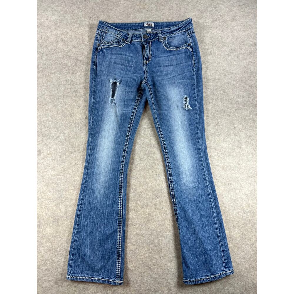 Vintage Y2K Mudd Women's Low Rise Distressed Flare Jeans Size 15